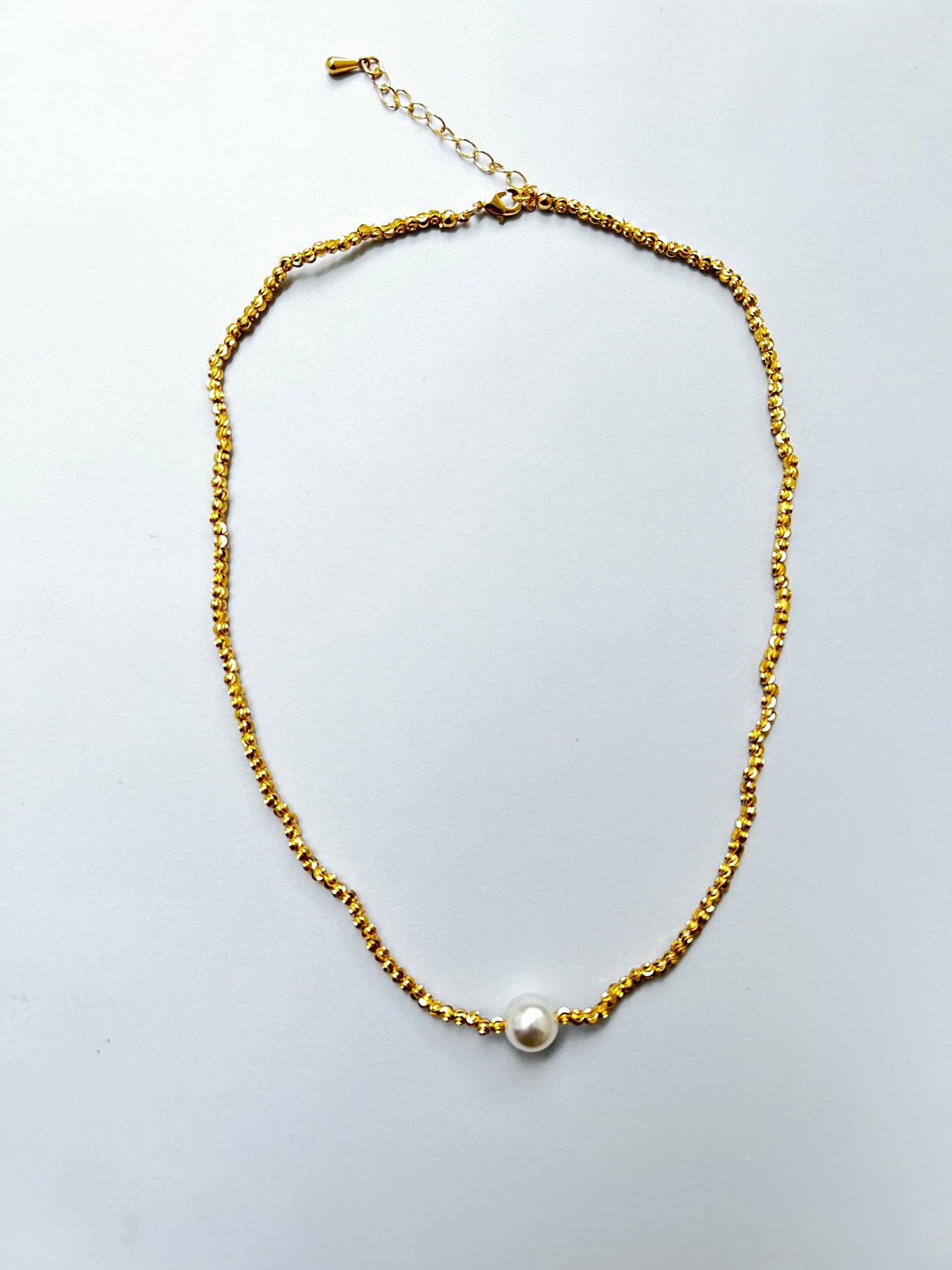 Collar dije de perla dorado