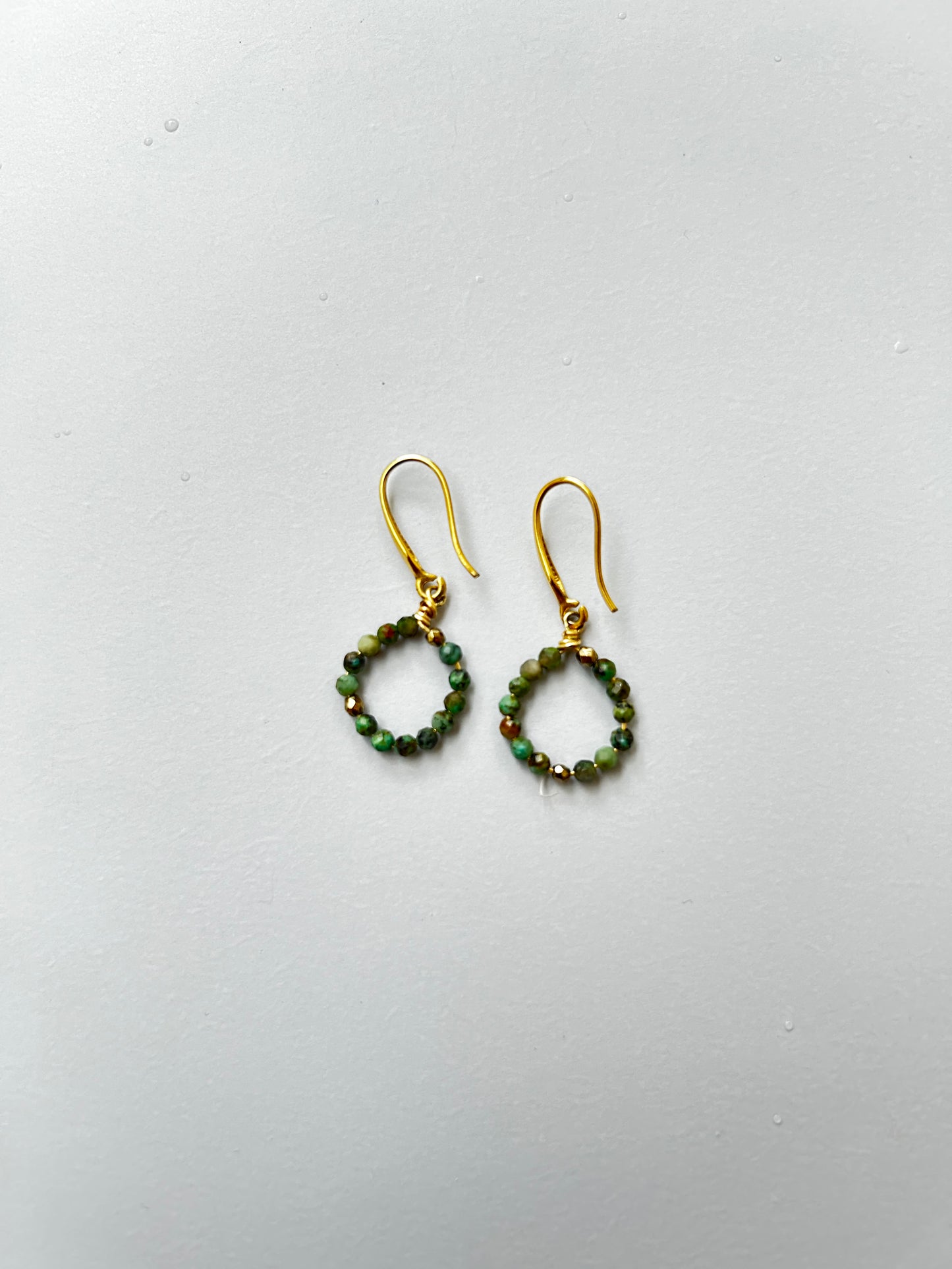 Aretes circulo turquesa